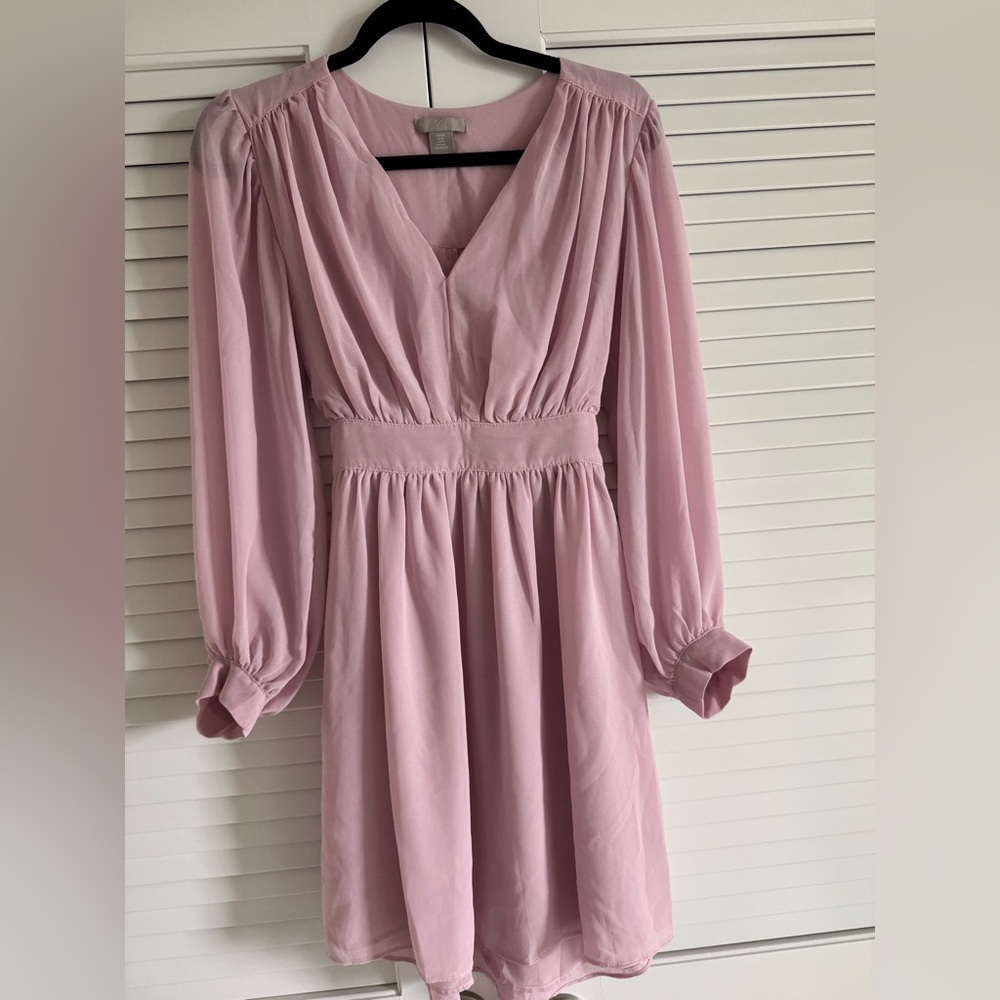 H&M Soft Pink Long Sleeve Dress